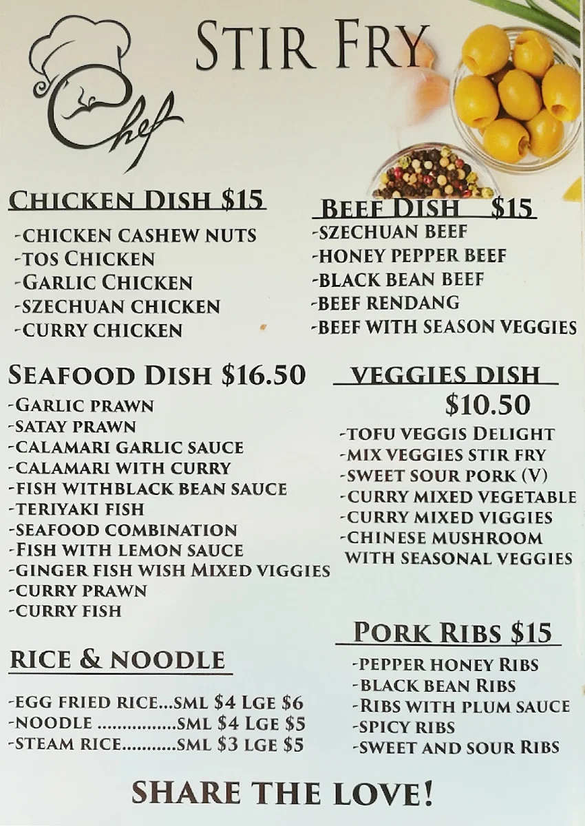Menu, Sushi Noodle