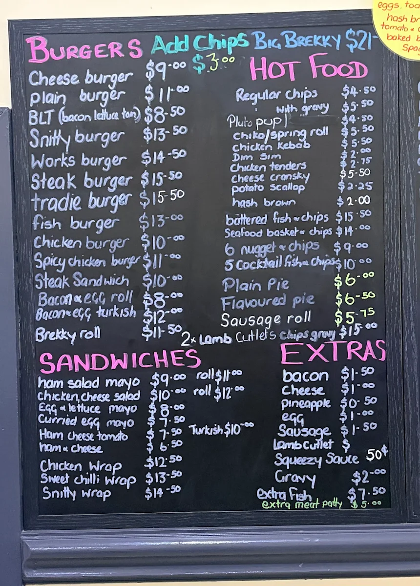 Menu, Cafe On Waterloo