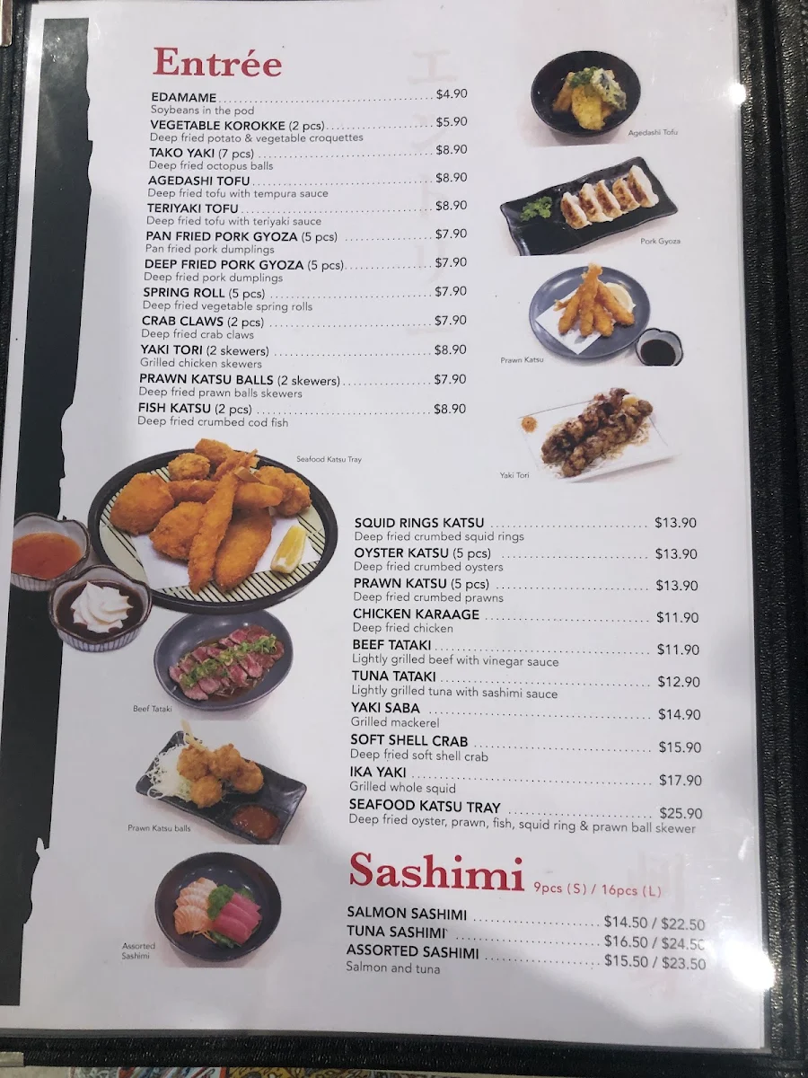 Menu, Katsuya