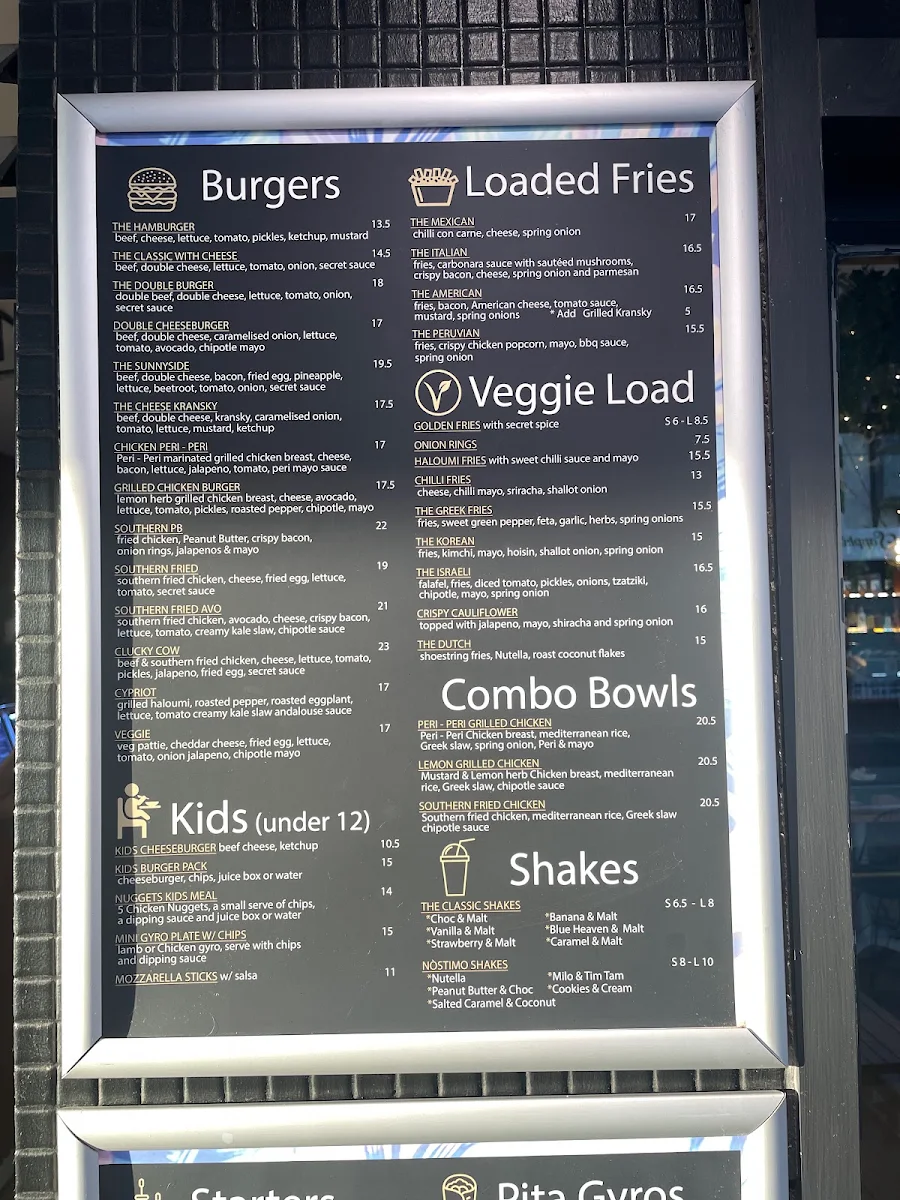 Menu, It's All Greek Authentic Gyros