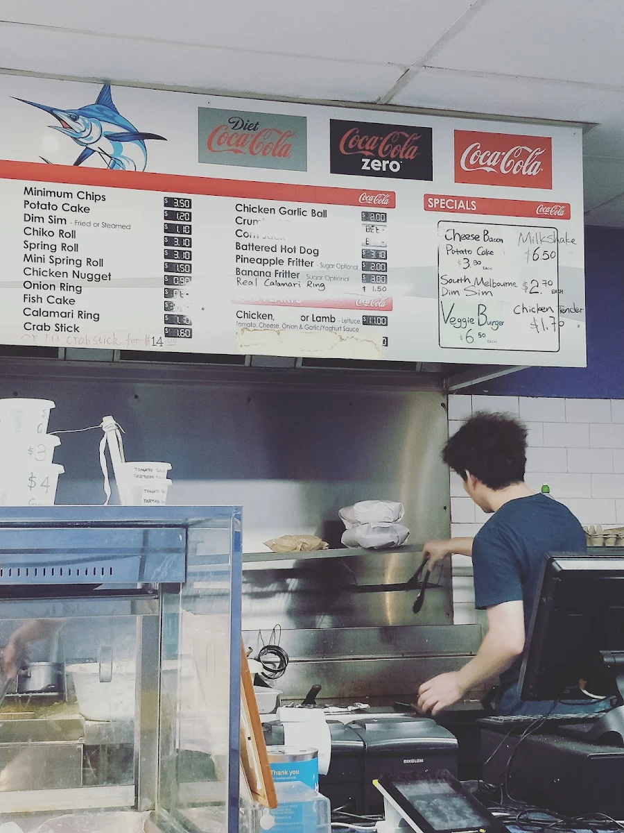 Menu, Isley's Fish & Chips