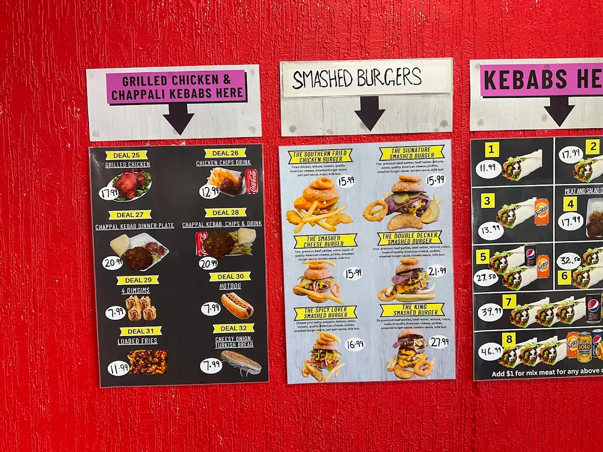 Menu, Two Brothers Pizza & Kebab Hallam