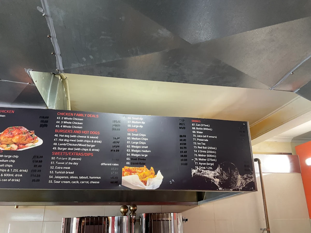 Menu, Two Brothers Pizza & Kebab Hallam