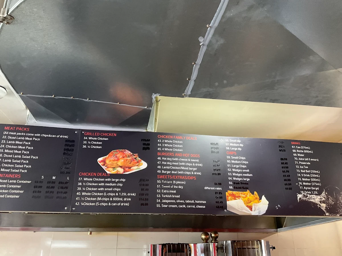 Menu, Two Brothers Pizza & Kebab Hallam