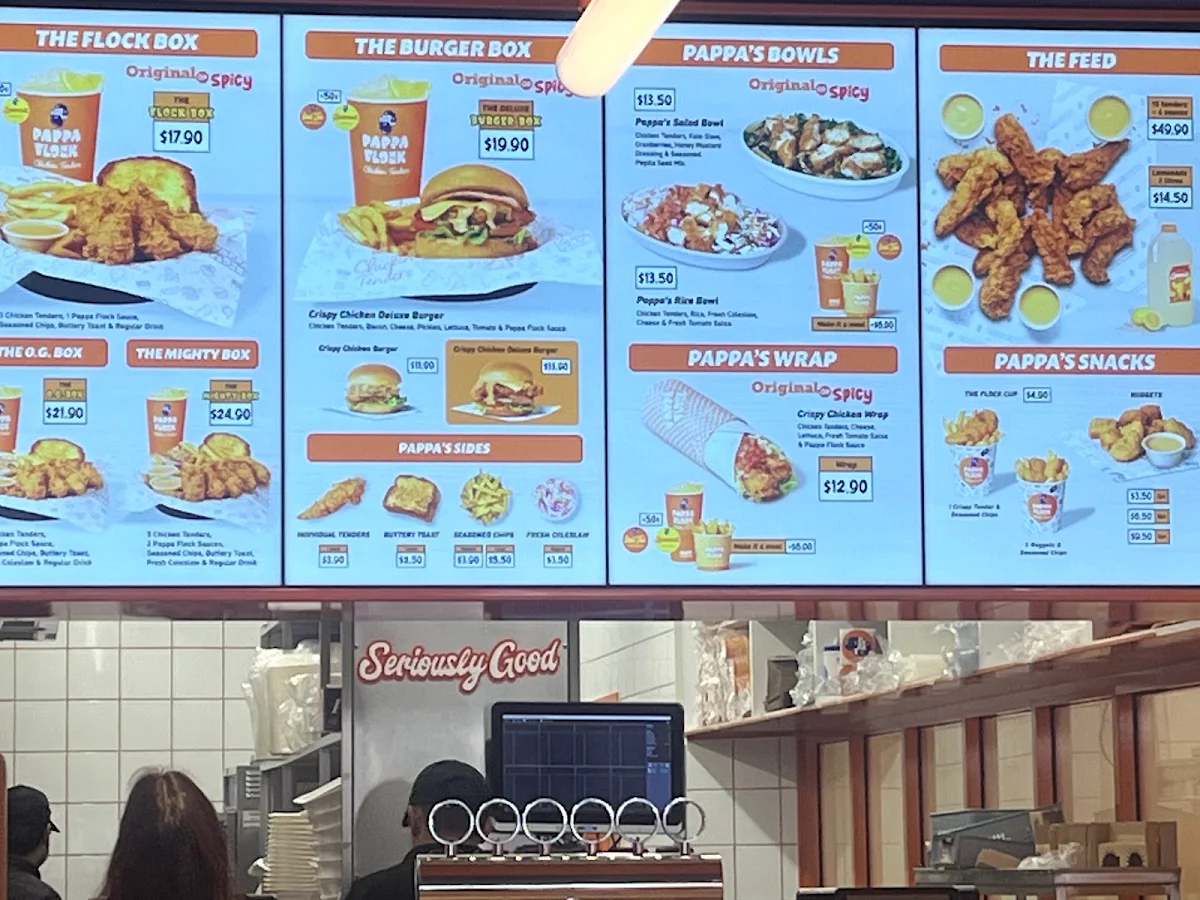 Menu, Pappa Flock - Parramatta