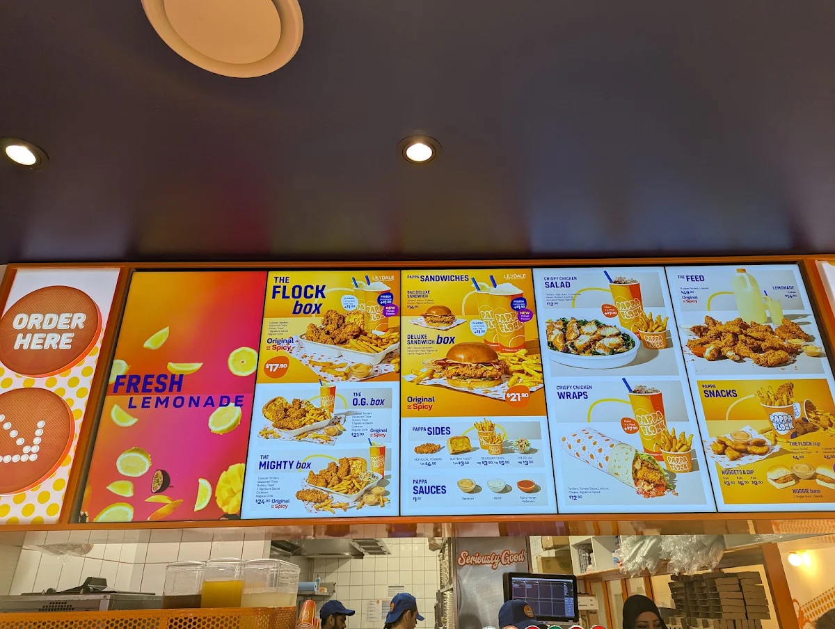 Menu, Pappa Flock - Parramatta
