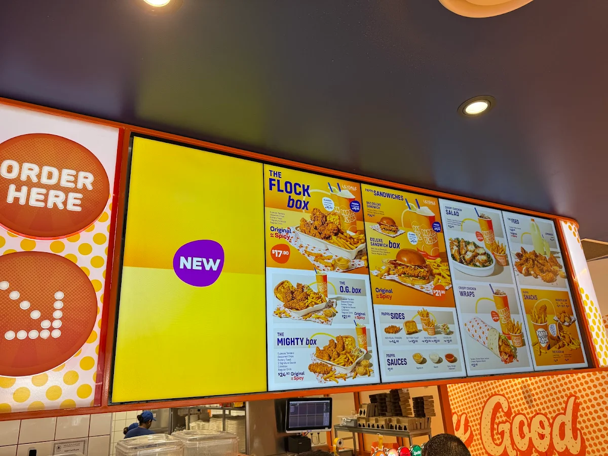 Menu, Pappa Flock - Parramatta