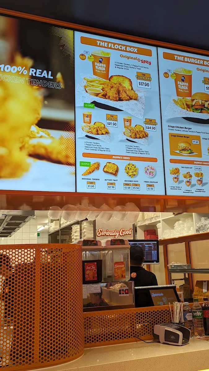 Menu, Pappa Flock - Parramatta