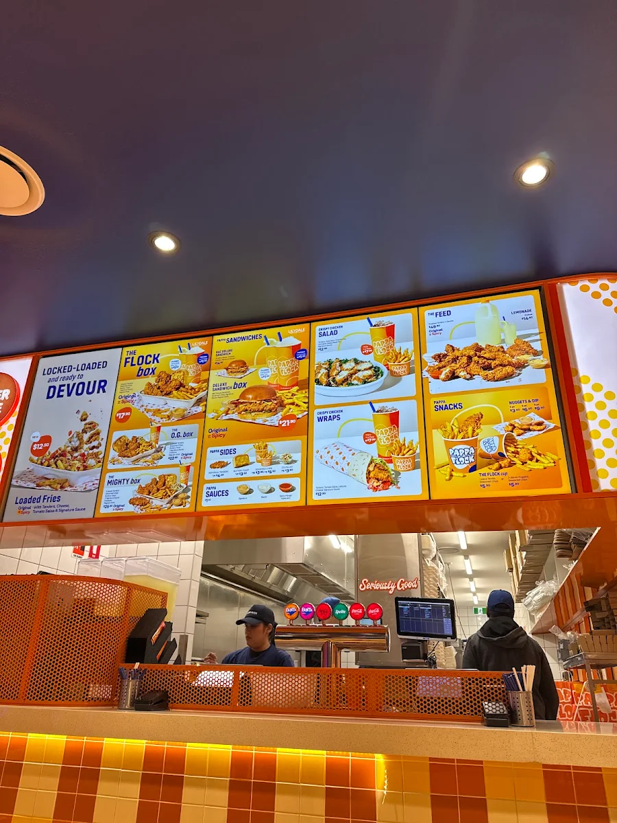 Menu, Pappa Flock - Parramatta