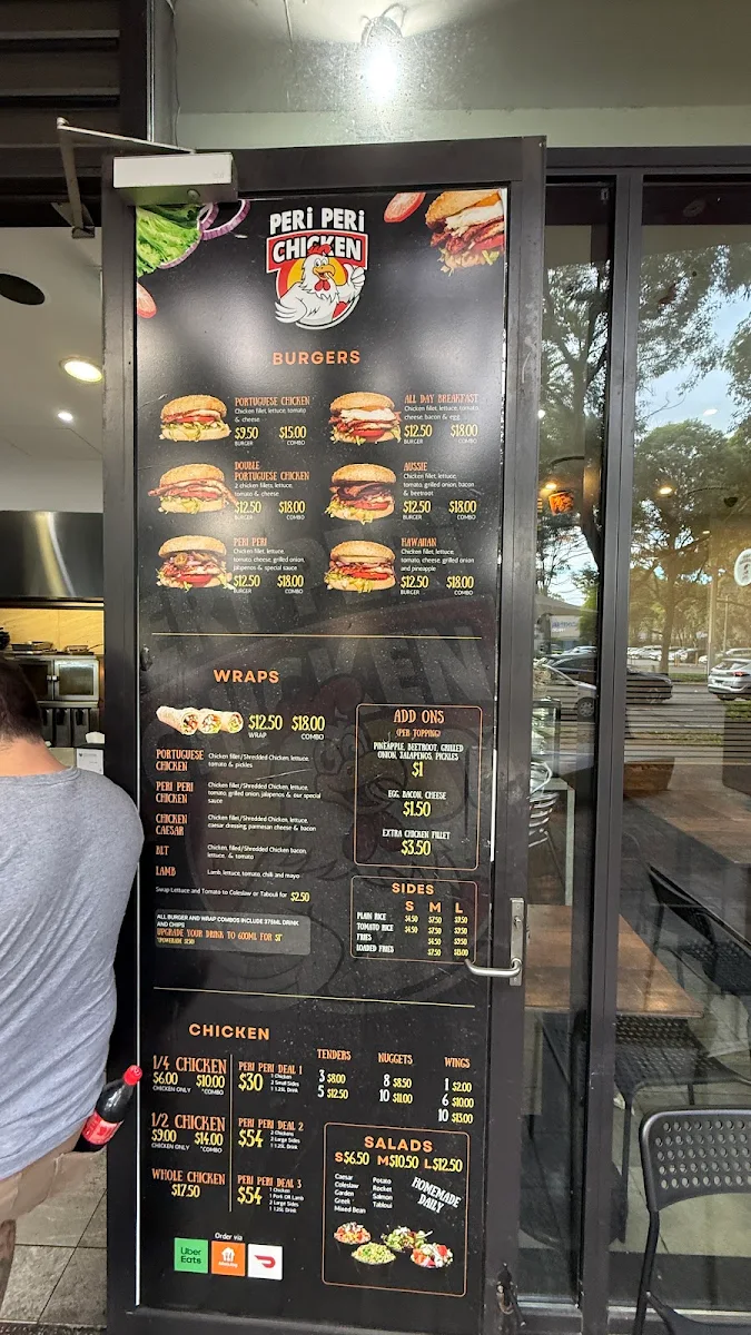 Menu, Peri Peri Chicken Sydney Olympic Park