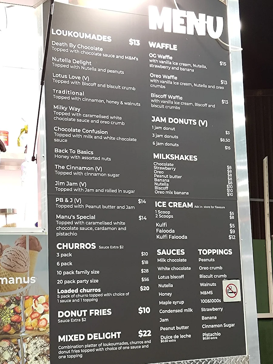 Menu, Let’s Eat @ MANU’S Dessert Truck - Clayton