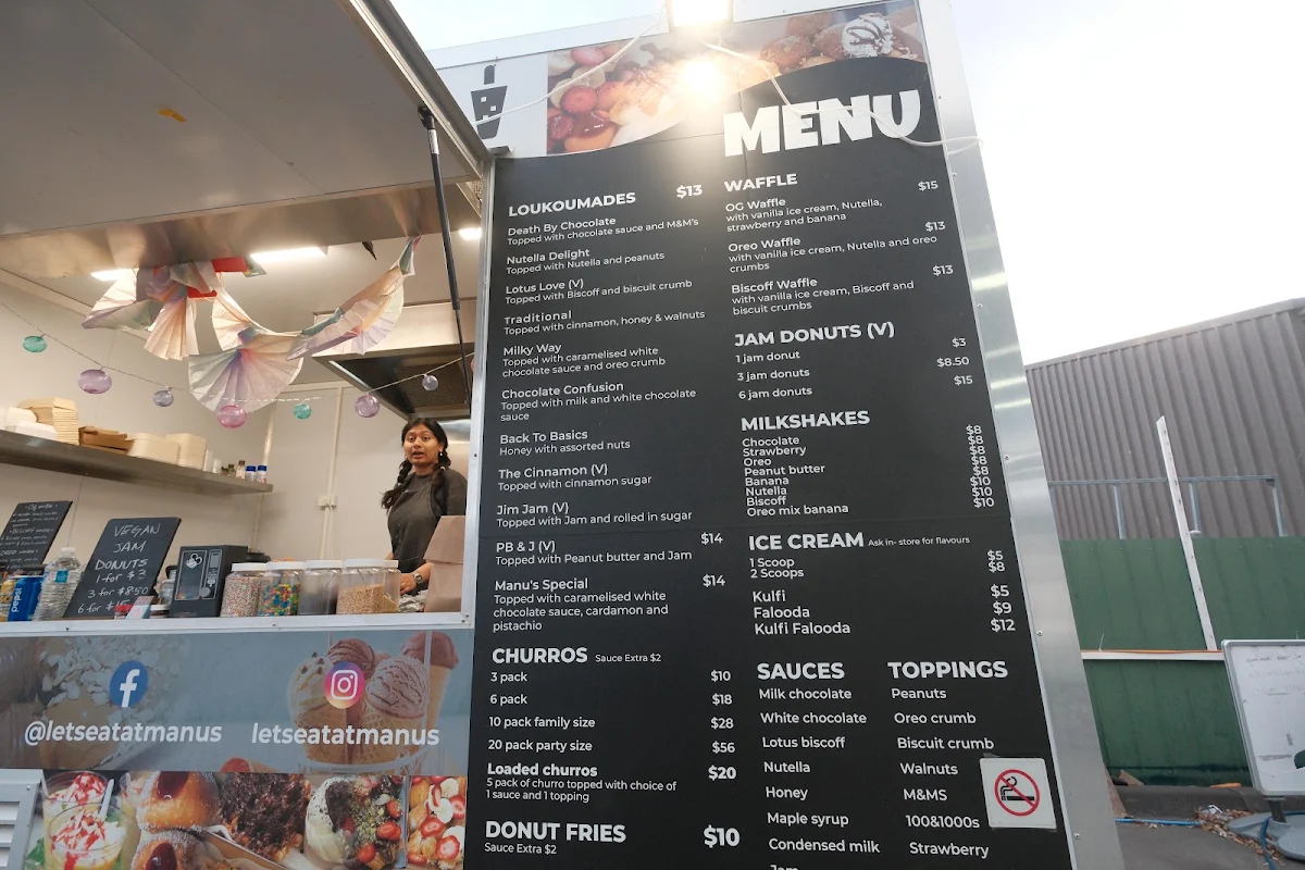 Menu, Let’s Eat @ MANU’S Dessert Truck - Clayton