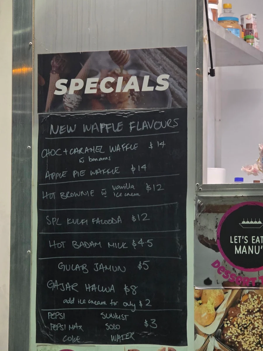 Menu, Let’s Eat @ MANU’S Dessert Truck - Clayton