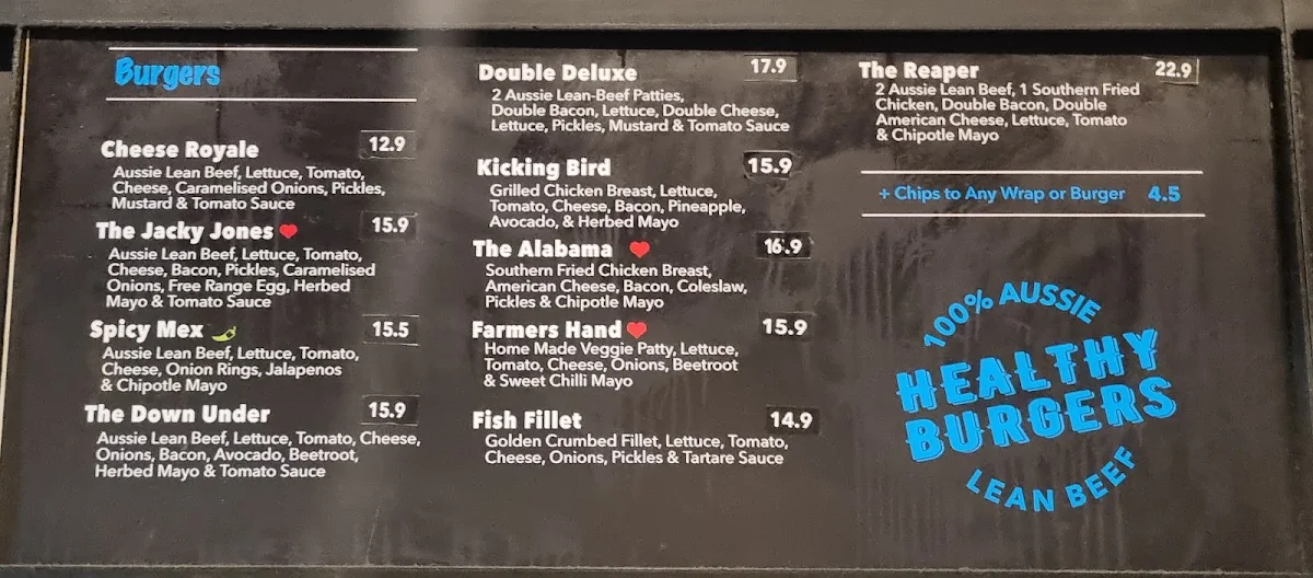 Menu, Jacky Jones