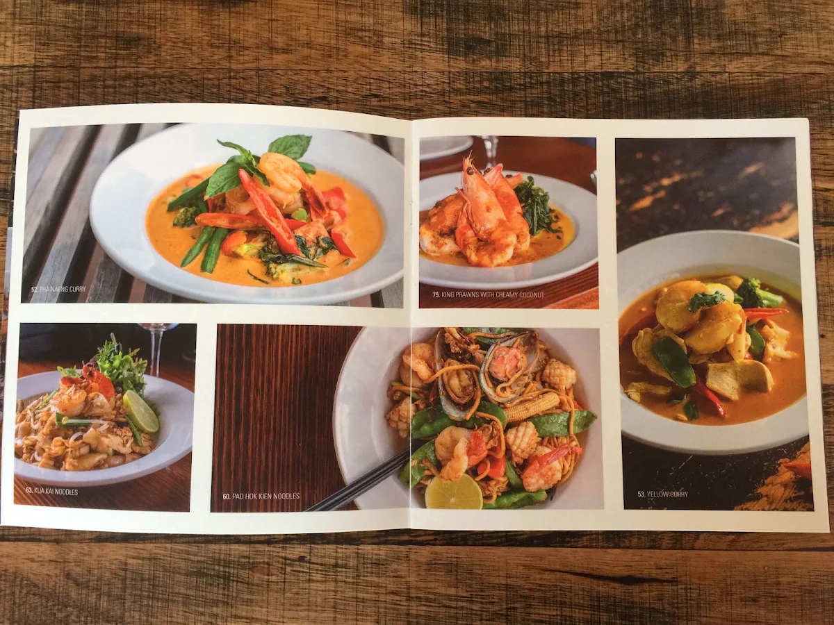Menu, Rice and Lake Thai Restaurant