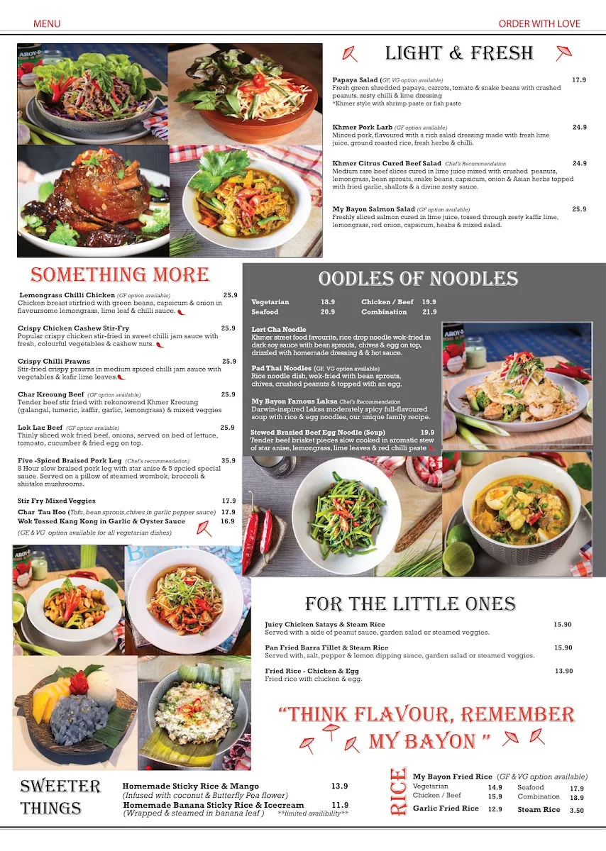 Menu, My Bayon