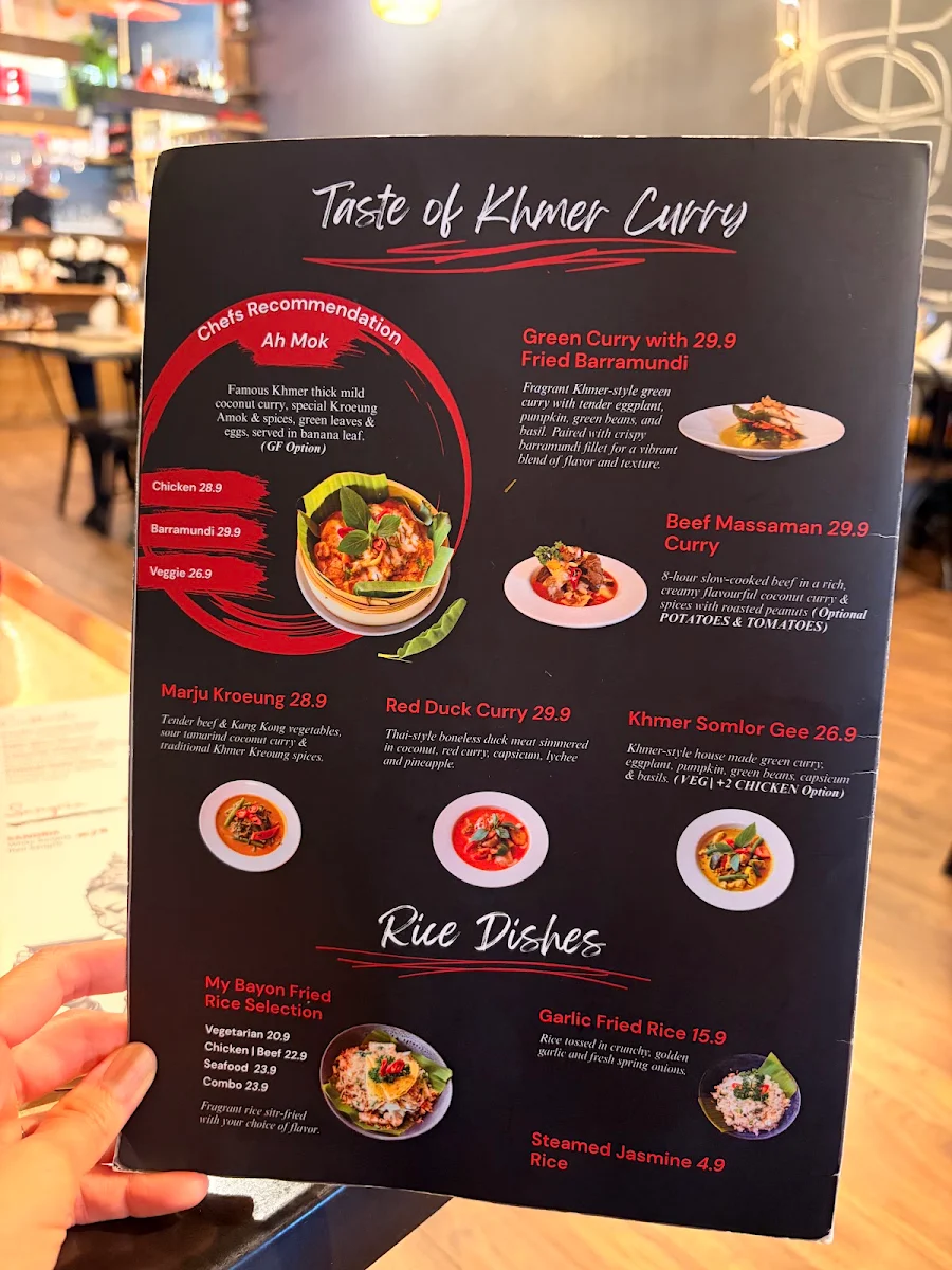 Menu, My Bayon