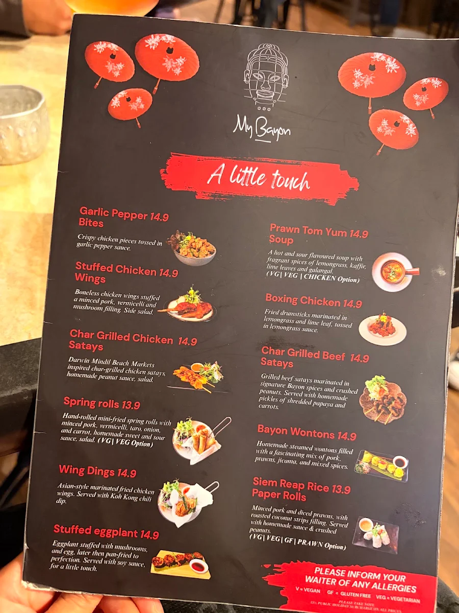 Menu, My Bayon