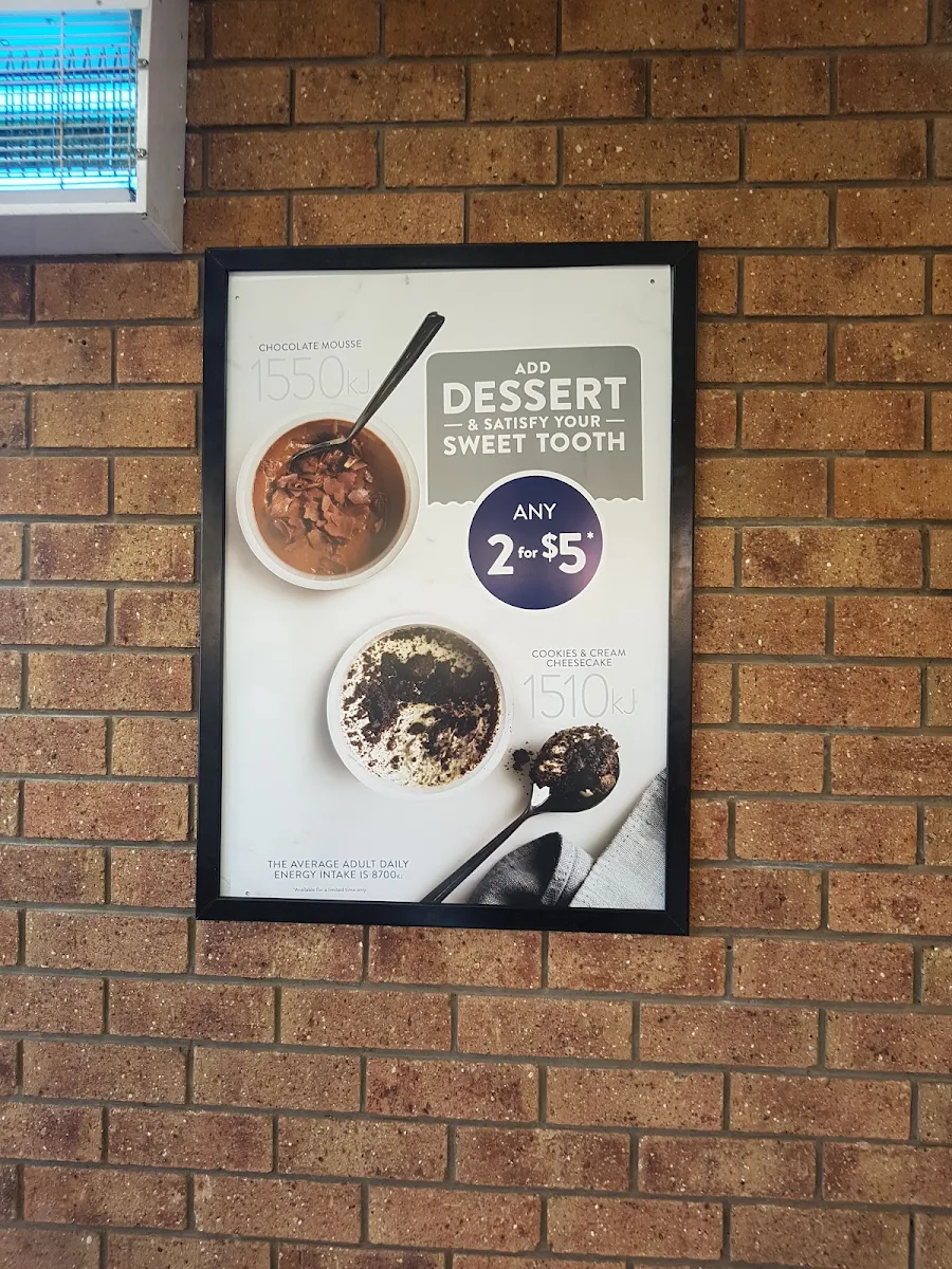 Menu, Red Rooster Toowoomba South