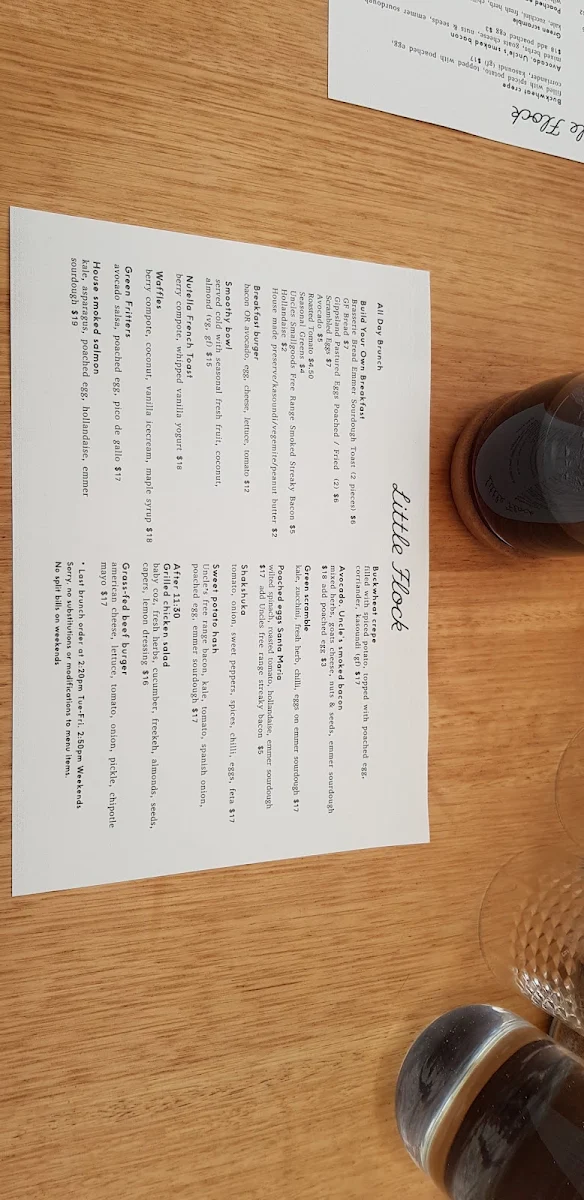 Menu, Mexican Street Food by Little Flock
