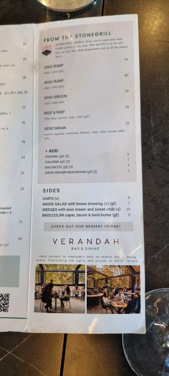 Menu, Café One Two Nine