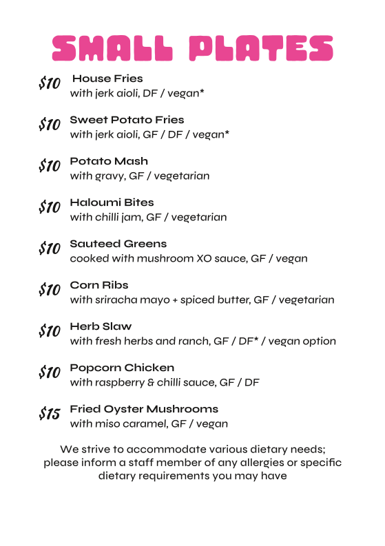 Menu, Rude Boy
