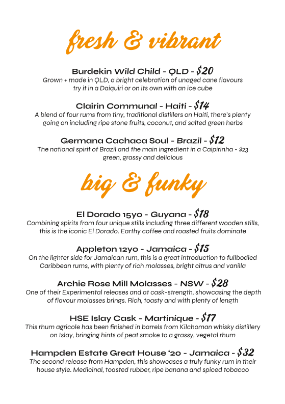 Menu, Rude Boy