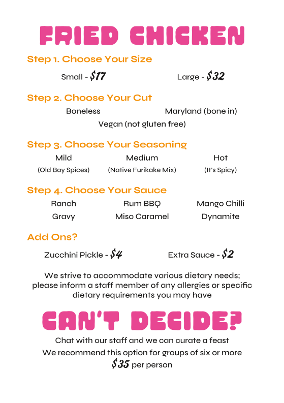 Menu, Rude Boy