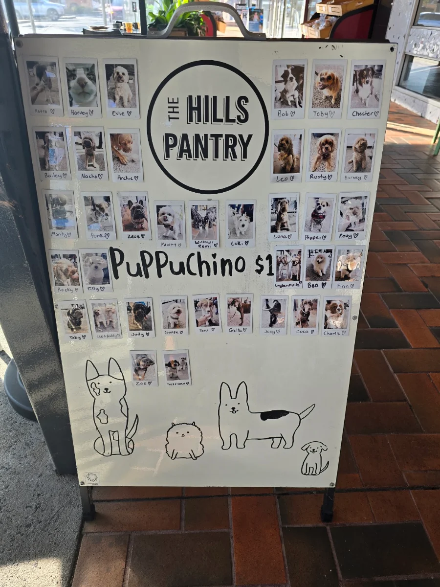 Menu, The Hills Pantry