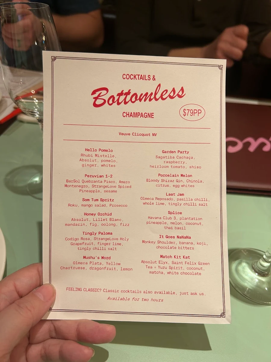 Menu, Good Luck Eating House