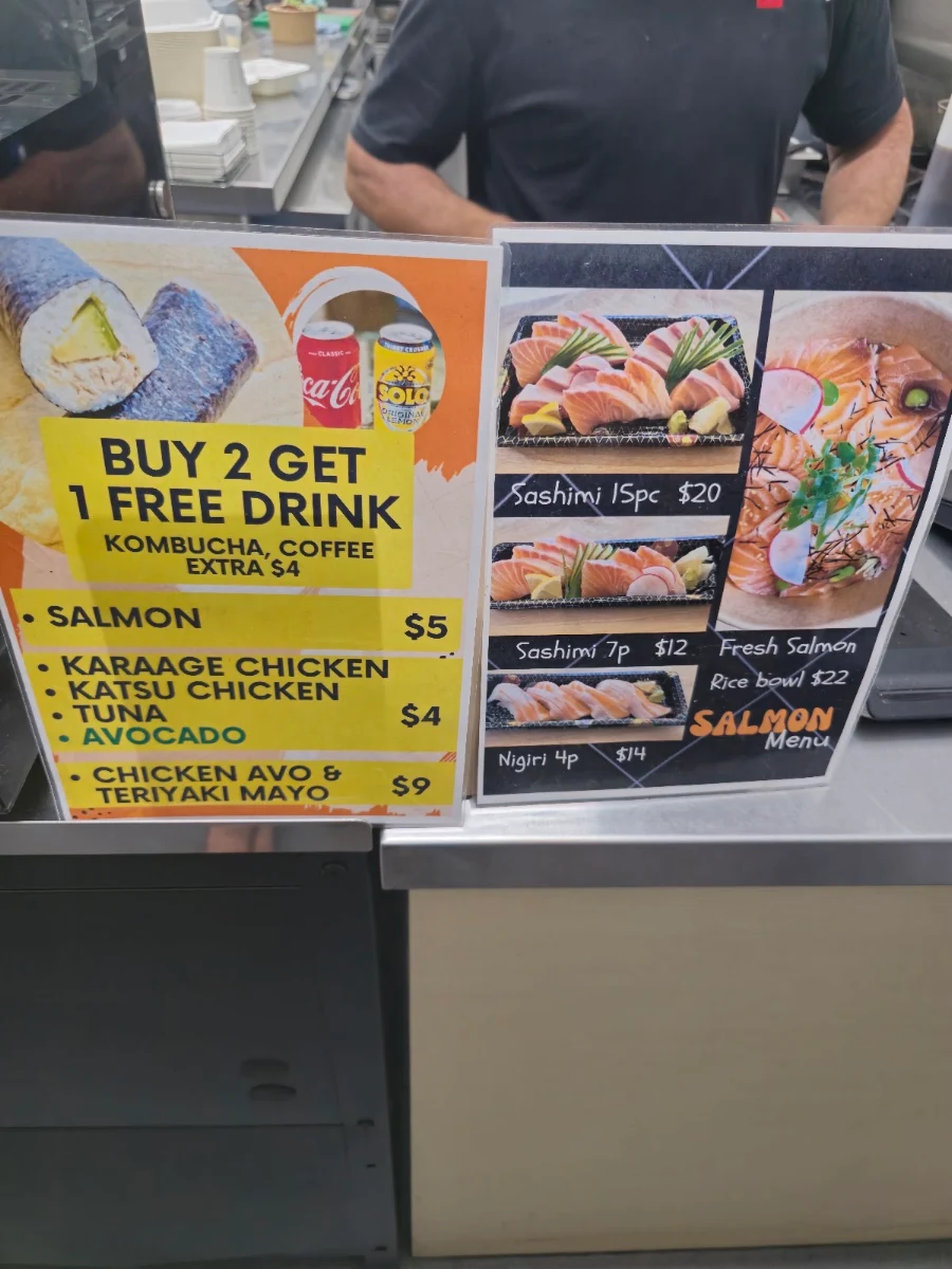 Menu, OKI FOOD Japanese takeaway & catering