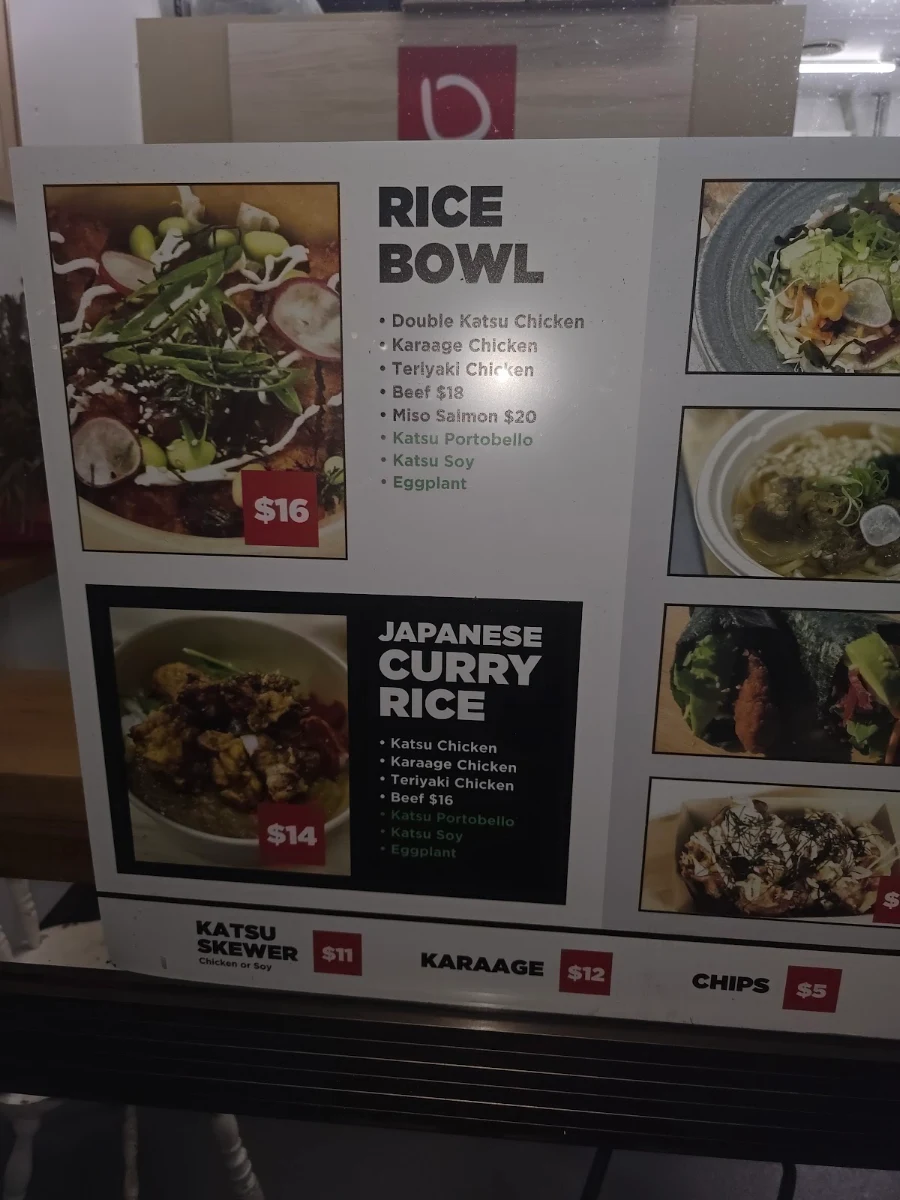 Menu, OKI FOOD Japanese takeaway & catering