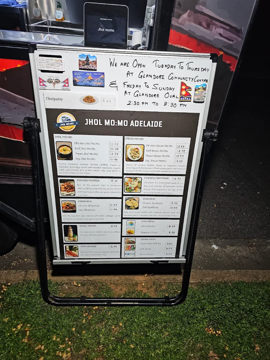 Menu, JHOL MO:MO ADELAIDE