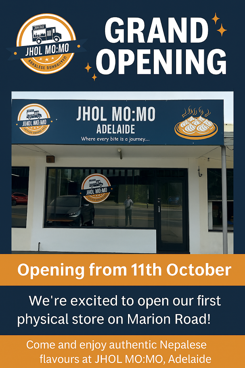 Menu, JHOL MO:MO ADELAIDE