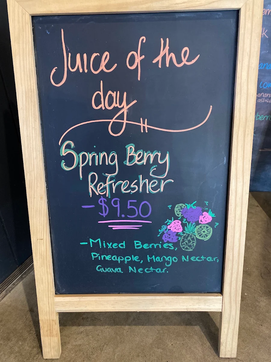 Menu, Jackson's Produce Store & Cafe