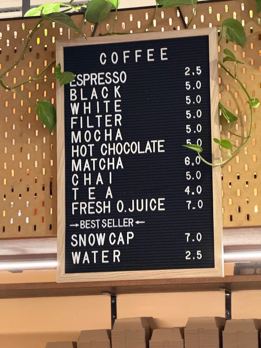Menu, Mr. Summit Cafe City Road