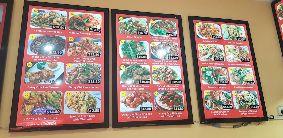Menu, Romsey Noodle Cuisine
