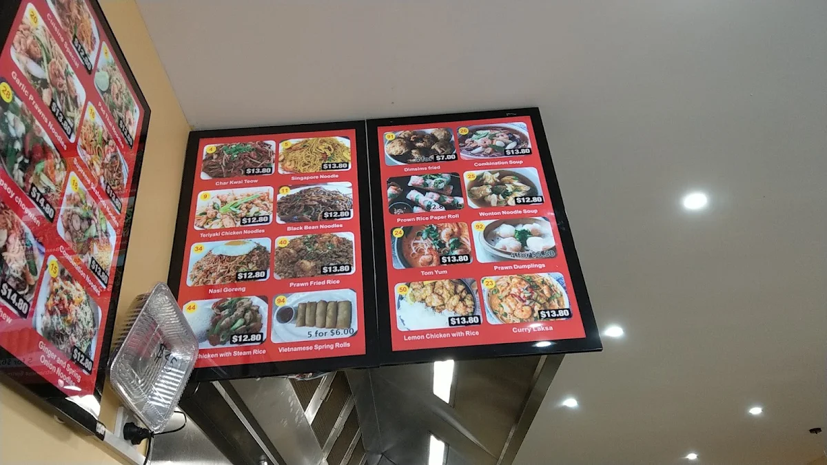 Menu, Romsey Noodle Cuisine