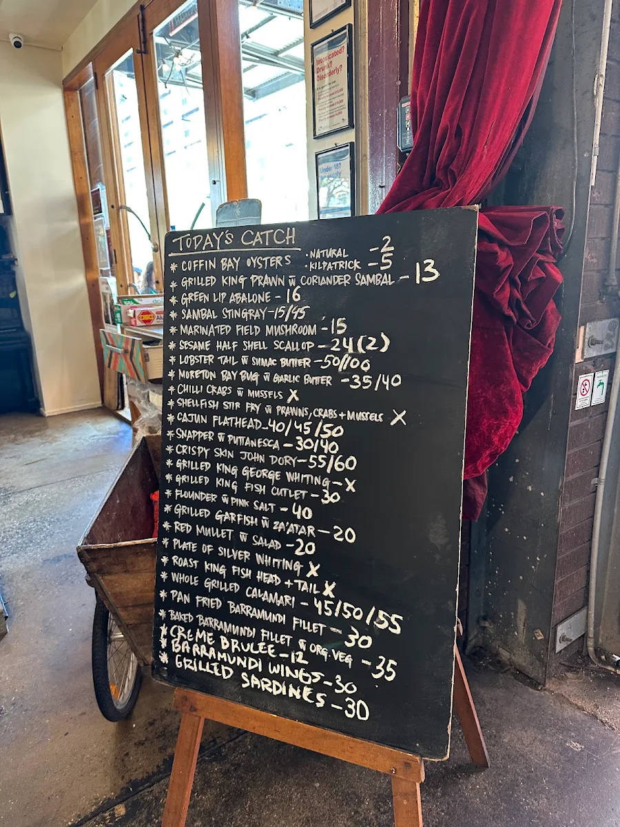 Menu, Claypots Evening Star