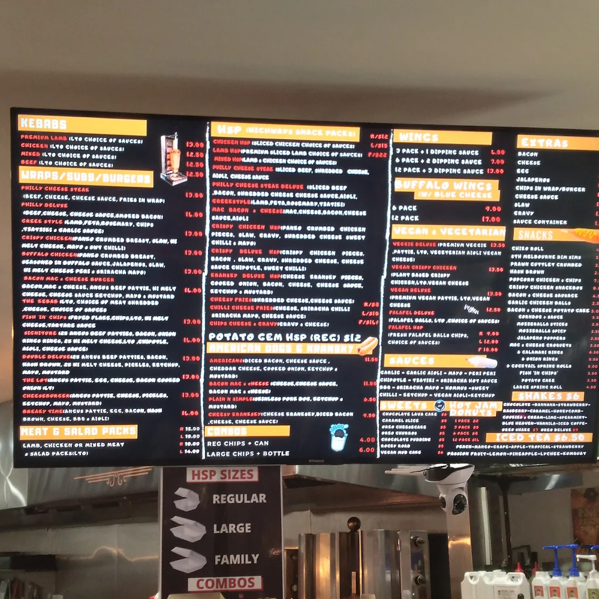 Menu, Highway Eats Burgers & Kebabs - Narre Warren