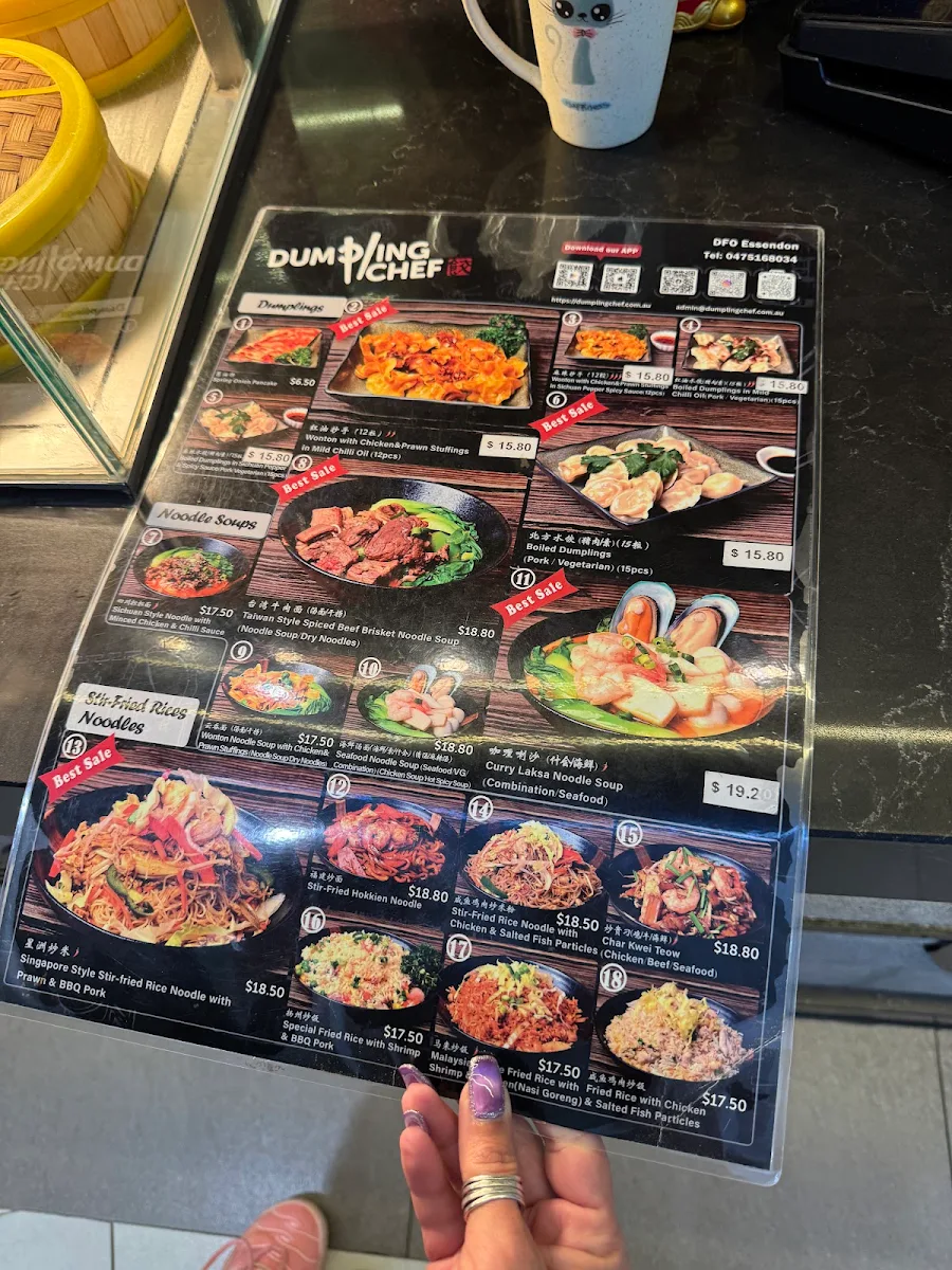 Menu, Dumpling Chef