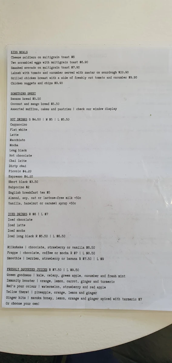 Menu, Capulus