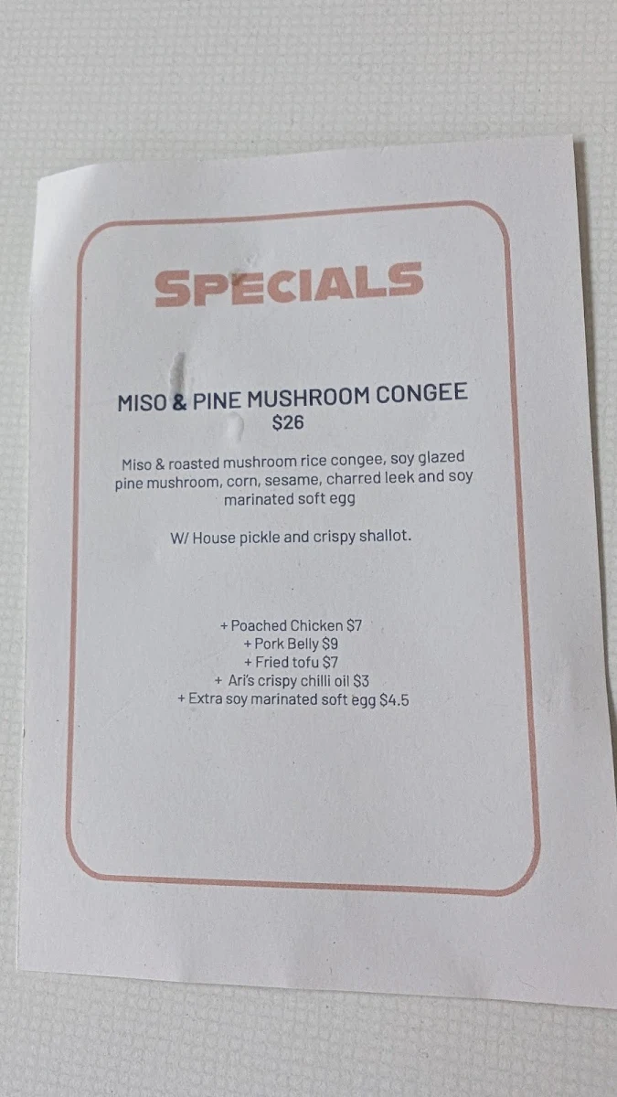Menu, Terror Twilight