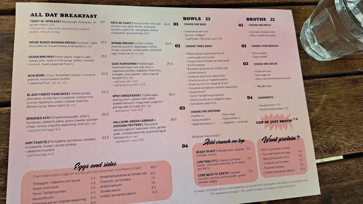 Menu, Terror Twilight