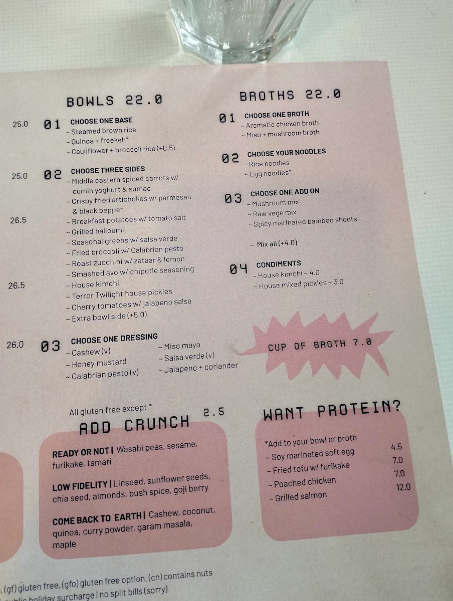 Menu, Terror Twilight