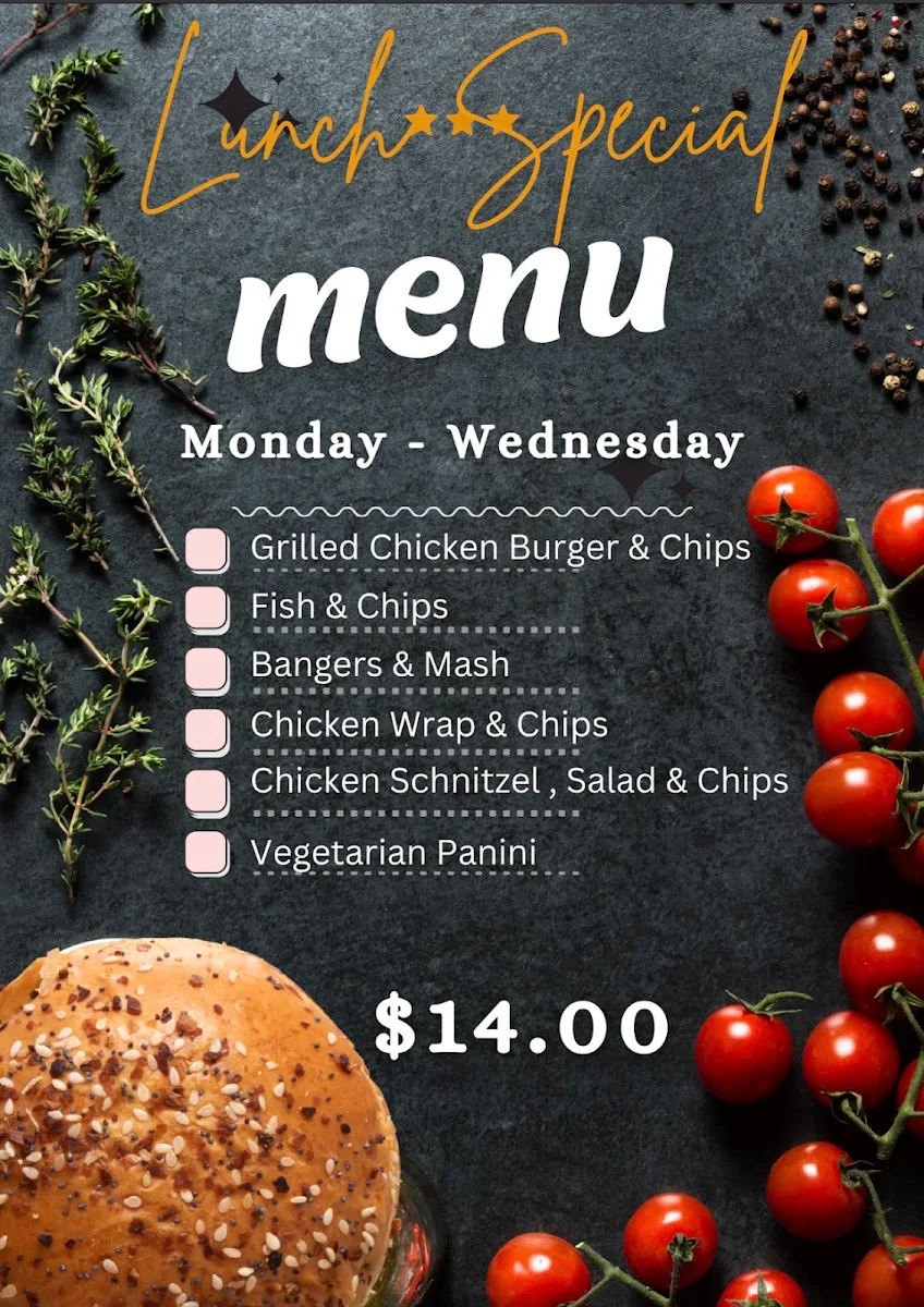 Menu, Three Chefs Eatery