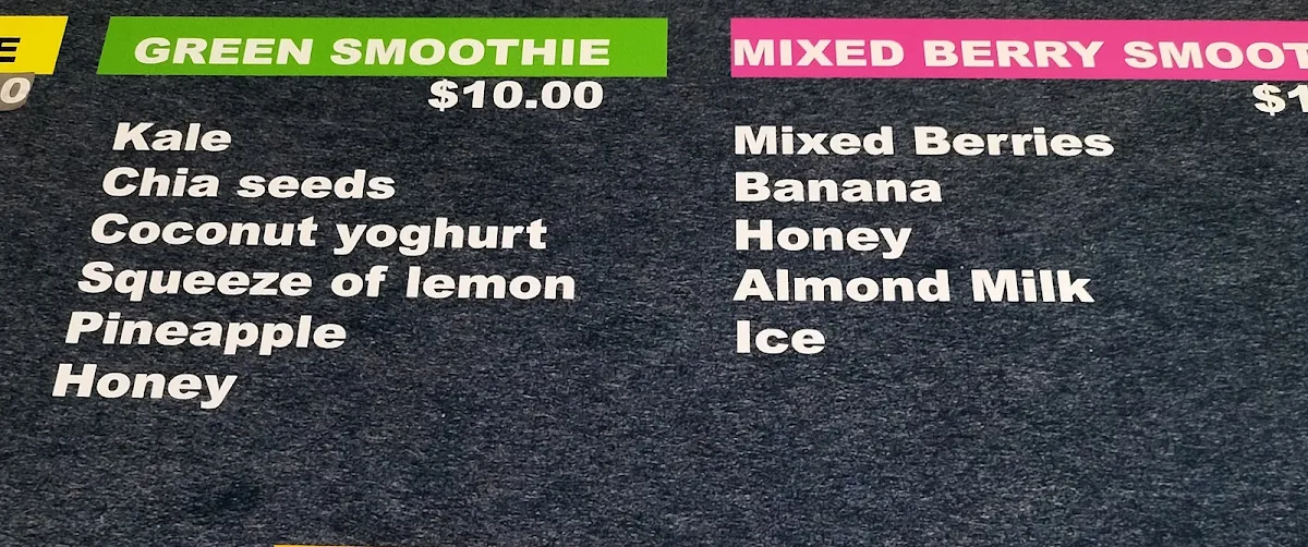 Menu, Lavish Specialty Coffee