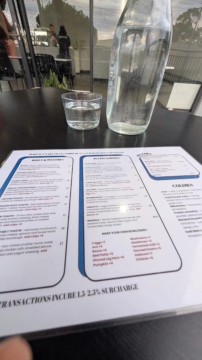 Menu, Elevate Specialty Coffee