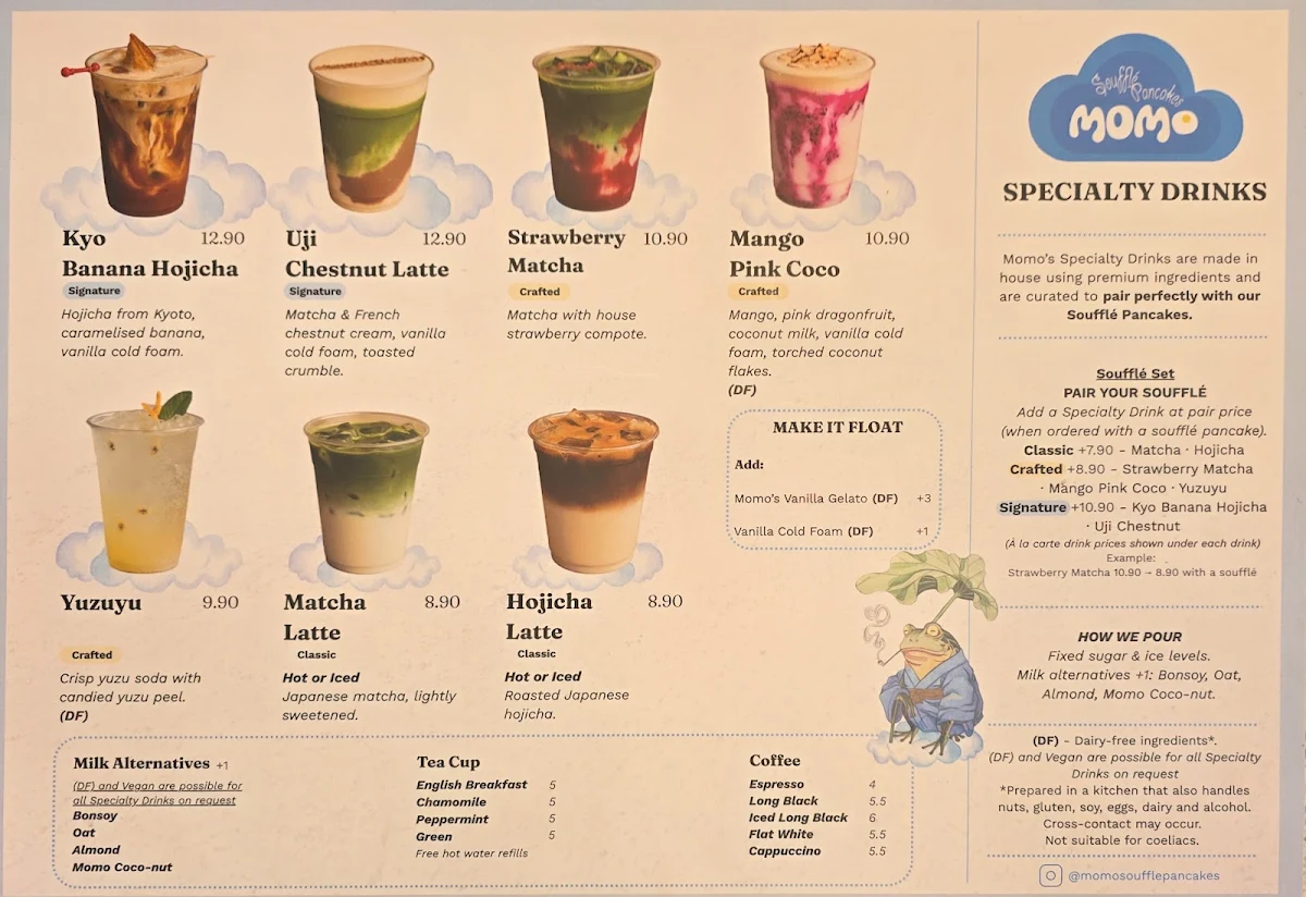 Menu, Momo Soufflé Pancakes