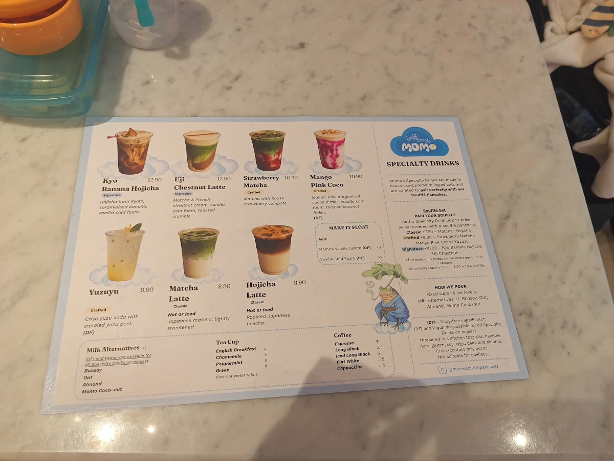 Menu, Momo Soufflé Pancakes